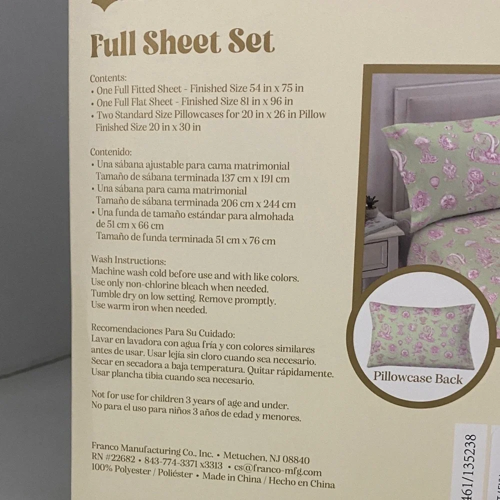 Target Wicked Katie Kime Full Sheet Set Pink Green Toile